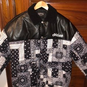 BoohooMAN bandanna jacket